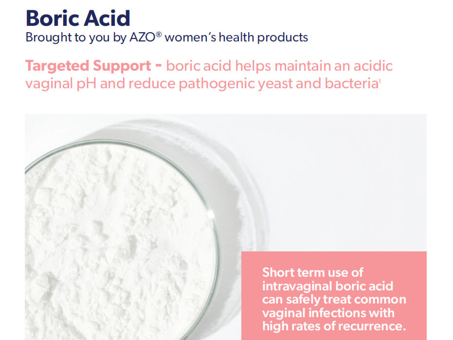 AZO® Clinical Studies Product Portfolio Boric Acid